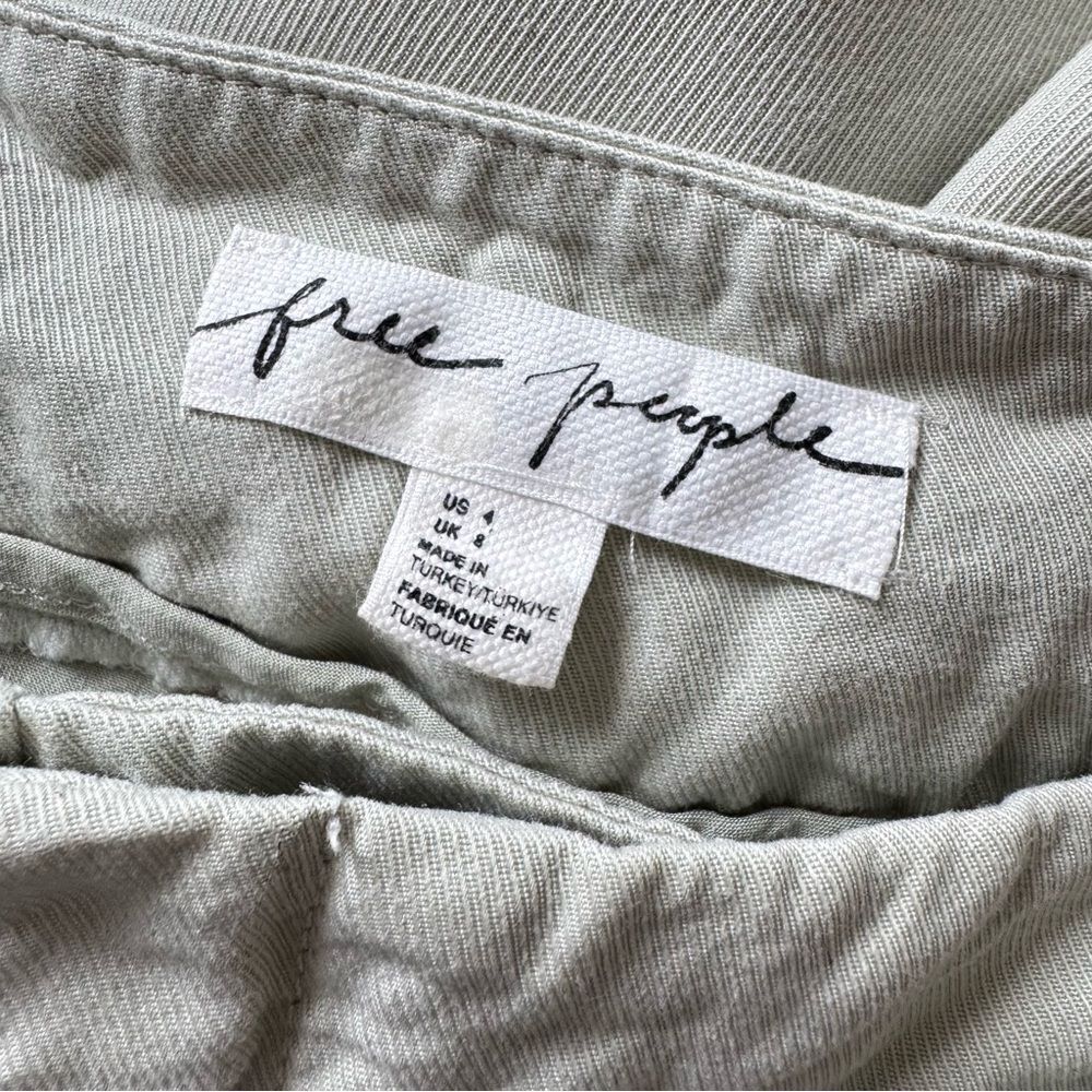 Free People Falling Out Straight Leg Trouser in Alfalfa Size 4 - Picture 10 of 13